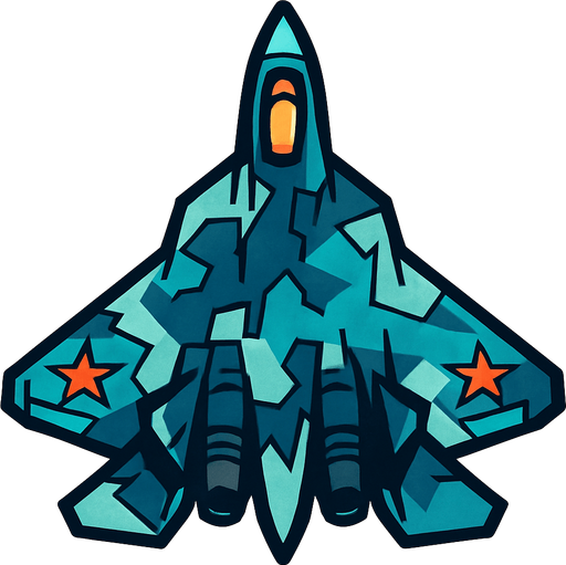 SU 57.
In-Game asset.  2d.  High contrast.  No shadows