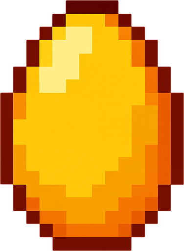 Egg pixel.
In-Game asset.  2d.  High contrast.  No shadows