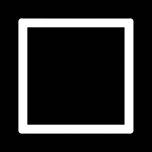 Just a square border white no details.
In-Game asset.  2d.  High contrast.  No shadows