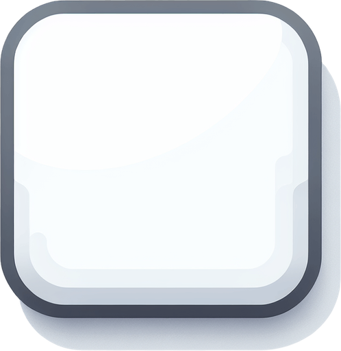 Simple White square round corners. Vector. No details. Single Game Texture. In-Game asset. 2d. White background. High contrast. No shadows.