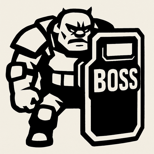 boss sketch ballistic shield.
In-Game asset.  2d.  High contrast.  No shadows