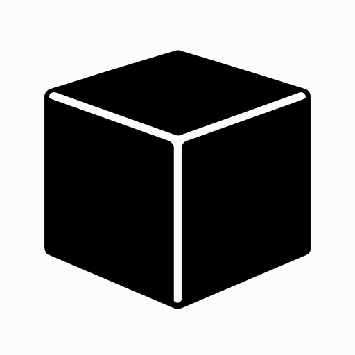 black block.
In-Game asset.  2d.  High contrast.  No shadows