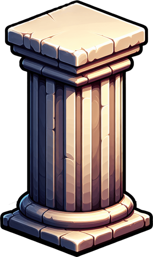 pillarbottom mg.
Single Game Texture.  In-Game asset.  2d.  Blank background.  High contrast.  No shadows