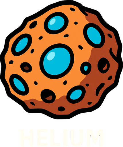 asteroid helium.
In-Game asset.  2d.  High contrast.  No shadows