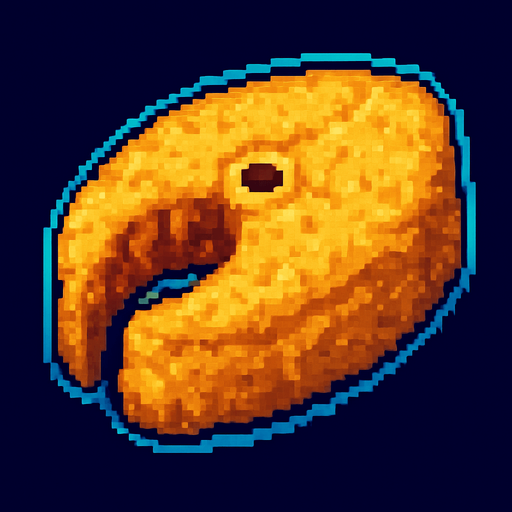 This fish steak covered in batter.