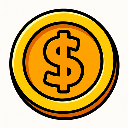 Coin.
In-Game asset.  2d.  High contrast.  No shadows