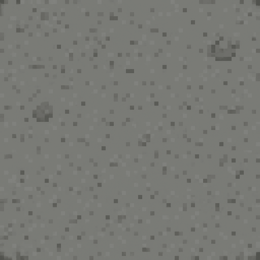 Make a 2D top-down pixelated flat image of concrete.
In-Game asset.  2d.  High contrast.  No shadows
