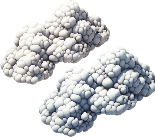 Clouds from overhead. 
Single Game Texture. In-Game asset. 2d. Blank background. High contrast. No shadows.
