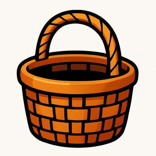 Basket.
In-Game asset.  2d.  High contrast.  No shadows
