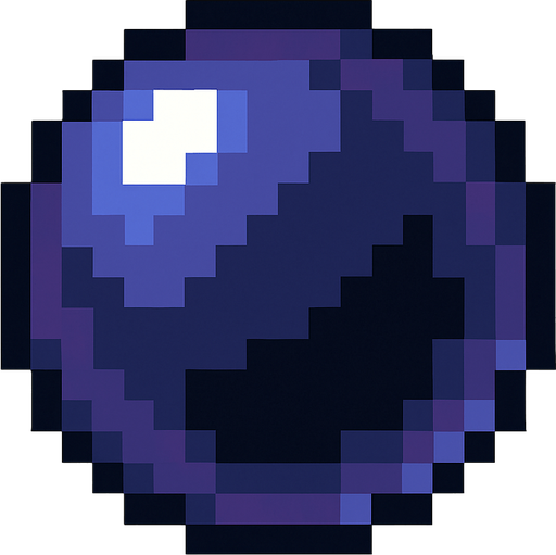 bala de cañon de pixeles.
In-Game asset.  2d.  High contrast.  No shadows