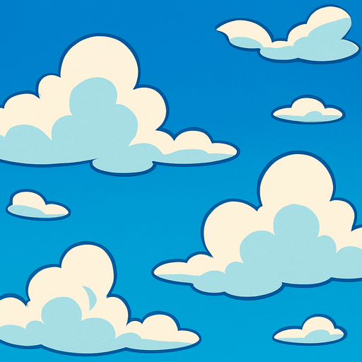 2d disney style image about zone of blue sky.
In-Game asset.  2d.  High contrast.  No shadows