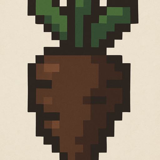 Choco but all parts of the carrot are visible and only the carrot is painted brown