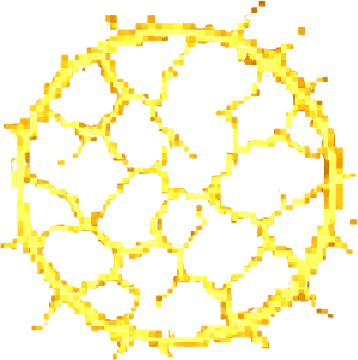crackling circular energy field, pixel art, top down, filled with yellow electricity.
In-Game asset.  2d.  High contrast.  No shadows