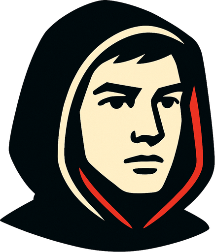 Bir gizli genc bir insanın kafası.
In-Game asset.  2d.  High contrast.  No shadows