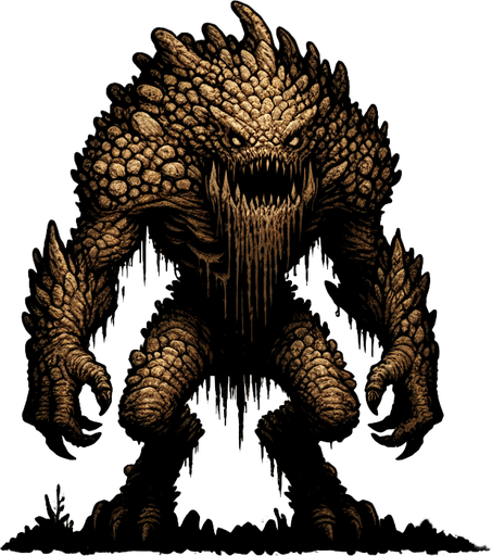 Underground monster.
Single Game Texture.  In-Game asset.  2d.  Blank background.  No shadows