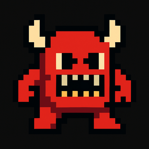 8bit enemy.
In-Game asset.  2d.  High contrast.  No shadows