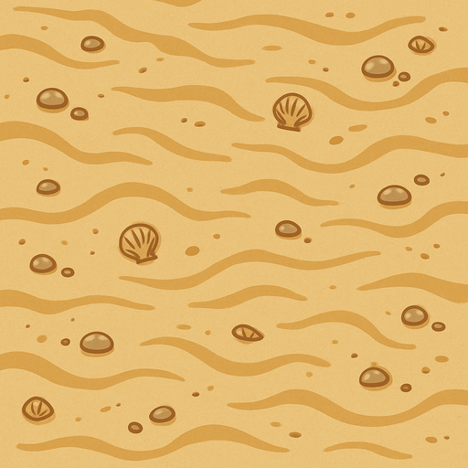 The sand ground of some sort of beach.
In-Game asset.  2d.  High contrast.  No shadows