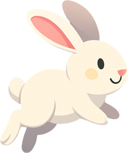 Fullscreen modern App Store landscape banner, 16:9, high definition, for a game titled "Bunny Hop Rush" and with the description "An endless runner where you tap to make a rabbit jump over obstacles while automatically running forward. Collect carrots and see how far you can go!". No text on banner!