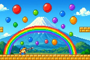 Rainbow over Fuji