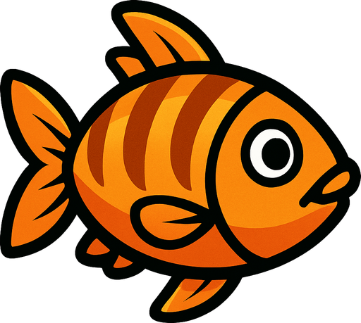 fish.
In-Game asset.  2d.  High contrast.  No shadows