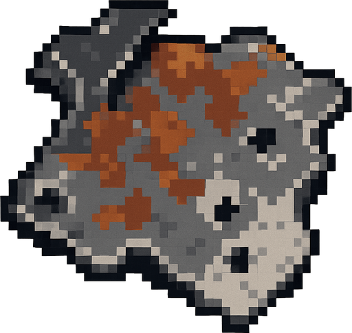 pixel bir hurda parçası.
In-Game asset.  2d.  High contrast.  No shadows