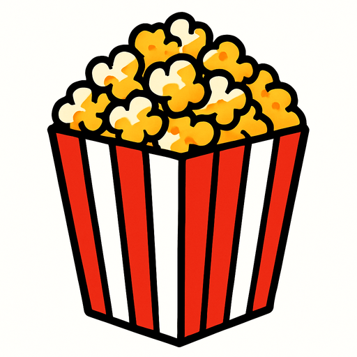 cubo de palomitas.
In-Game asset.  2d.  High contrast.  No shadows