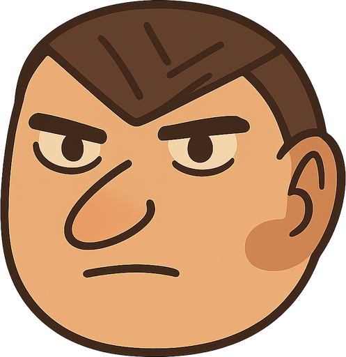 a mans head. No background. Transparent background. Blank background. No shadows. 2d. In-Game asset. flat