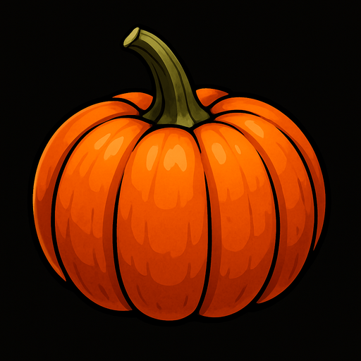 pumpkin.
In-Game asset.  2d.  High contrast.  No shadows. Realistic