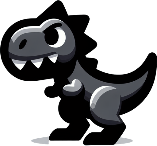 T-Rex from no Internet game.
Single Game Texture. In-Game asset. 2d. Blank background. High contrast. No shadows.