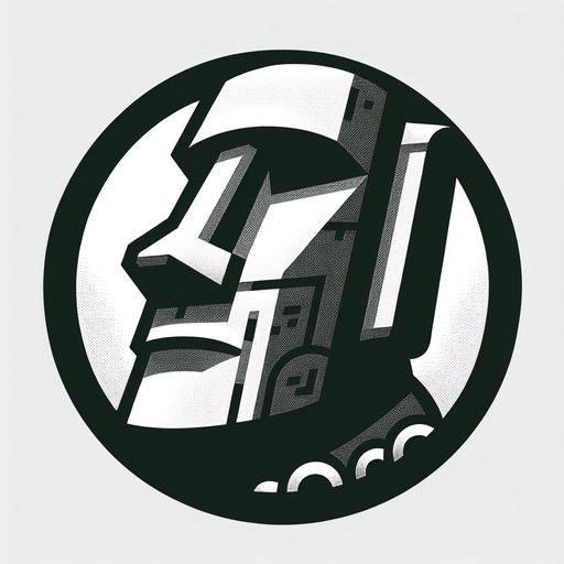 una cabeza de moai redonda.
Single Game Texture.  In-Game asset.  2d.  Blank background.  High contrast.  No shadows