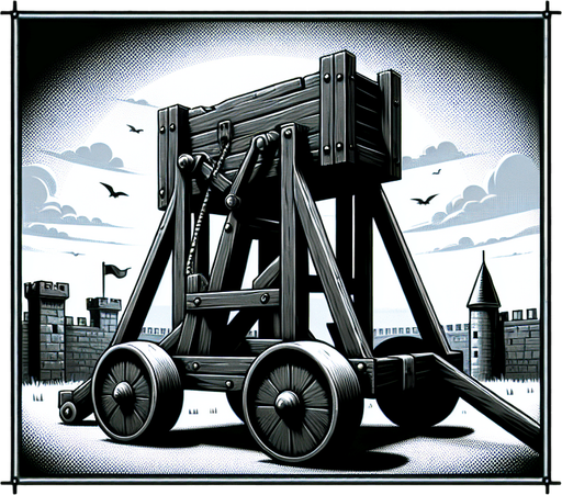 Mancınık.
Single Game Texture. In-Game asset. 2d. Blank background. High contrast. No shadows.