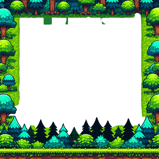 The theme of forest.
Single Game Texture. In-Game asset. 2d. Blank background. High contrast. No shadows.