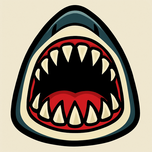 shark teeth.
In-Game asset.  2d.  High contrast.  No shadows