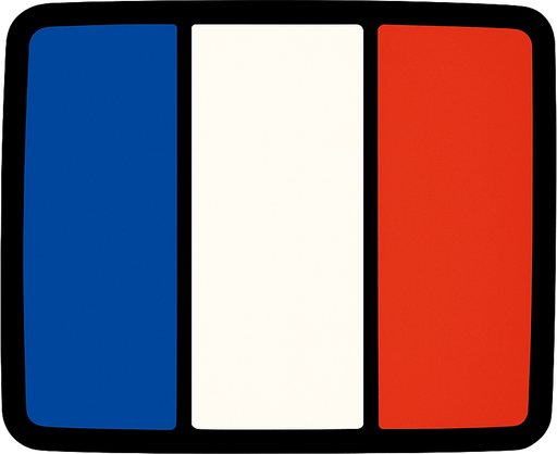 france flag.
In-Game asset.  2d.  High contrast.  No shadows