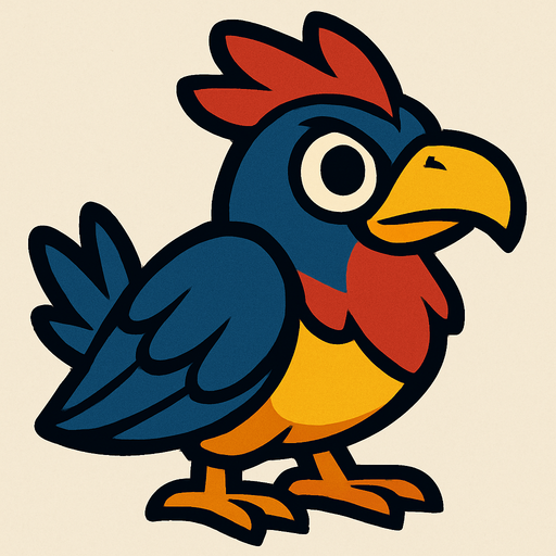 Bird.
In-Game asset.  2d.  High contrast.  No shadows