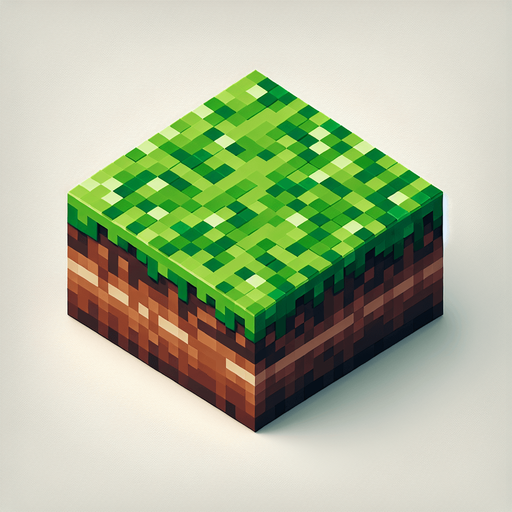 top view of a Minecraft grass block.
Single Game Texture.  In-Game asset.  2d.  Blank background.  High contrast.  No shadows