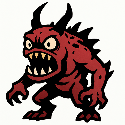 creature enemy.
In-Game asset.  2d.  High contrast.  No shadows