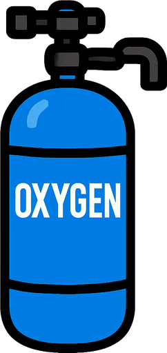 oxygen tank 2d.
In-Game asset.  2d.  High contrast.  No shadows