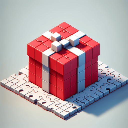 Red gift Single Game Texture. In-Game asset. 2d. Blank background. High contrast. No shadows.