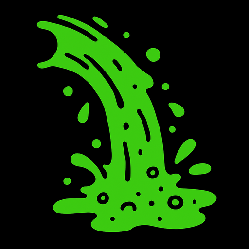 vomit.
In-Game asset.  2d.  High contrast.  No shadows
