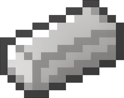 No background Minecraft iron ingot