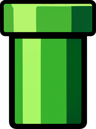 pipe.
In-Game asset.  2d.  High contrast.  No shadows. pipe