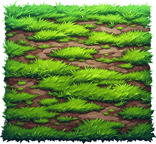 mud with grass field ground.
Single Game Texture. In-Game asset. 2d. Blank background. High contrast. No shadows.