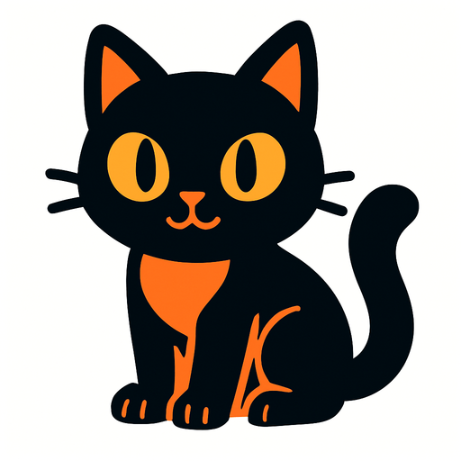 Chat (animal).
In-Game asset.  2d.  High contrast.  No shadows