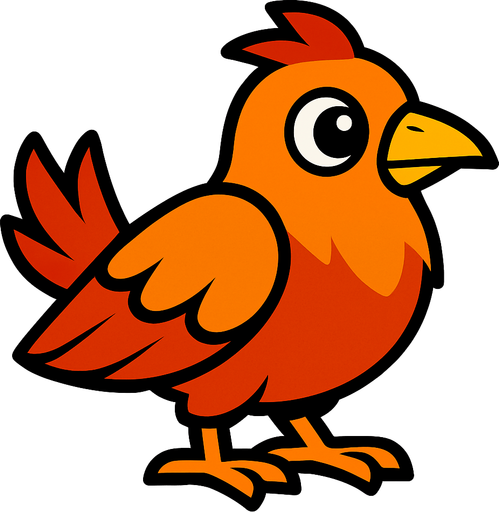 bird.
In-Game asset.  2d.  High contrast.  No shadows
