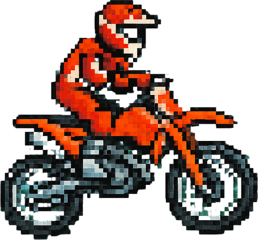 16 bit image of motor cross.
In-Game asset.  2d