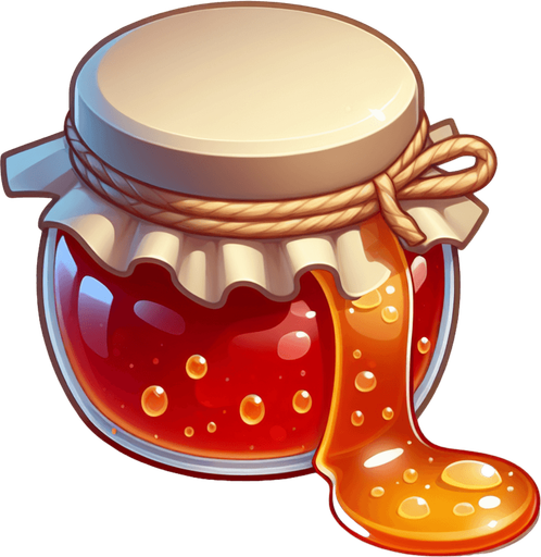 Jam.
Single Game Texture.  2d.  Blank background.  No shadows