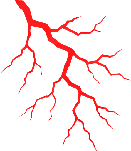 red electricity.
In-Game asset.  2d.  High contrast.  No shadows