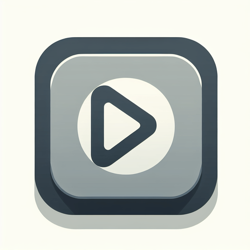 Light gray square with round corners, With play symbol in middle. flat shaded, hyper casual game. Single Game Texture. In-Game asset. 2d. Blank background. High contrast. No shadows.