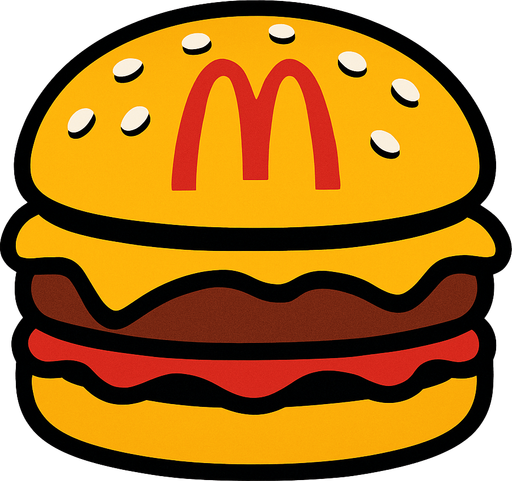 unahamburguesa del mcdonal.
In-Game asset.  2d.  High contrast.  No shadows